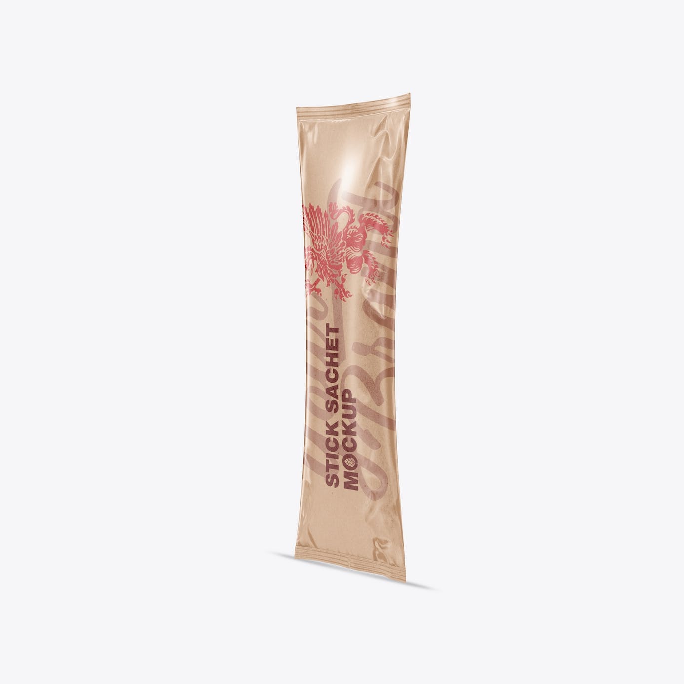 牛皮纸小袋包装设计样机图 Pack Kraft Stick Sachets Mockup 样机素材 sucaiwan.com