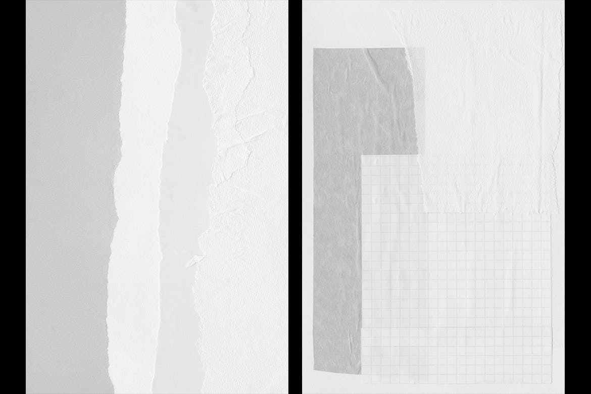 白色拼贴纸纹理素材 Collage White Paper Textures 图片素材 sucaiwan.com
