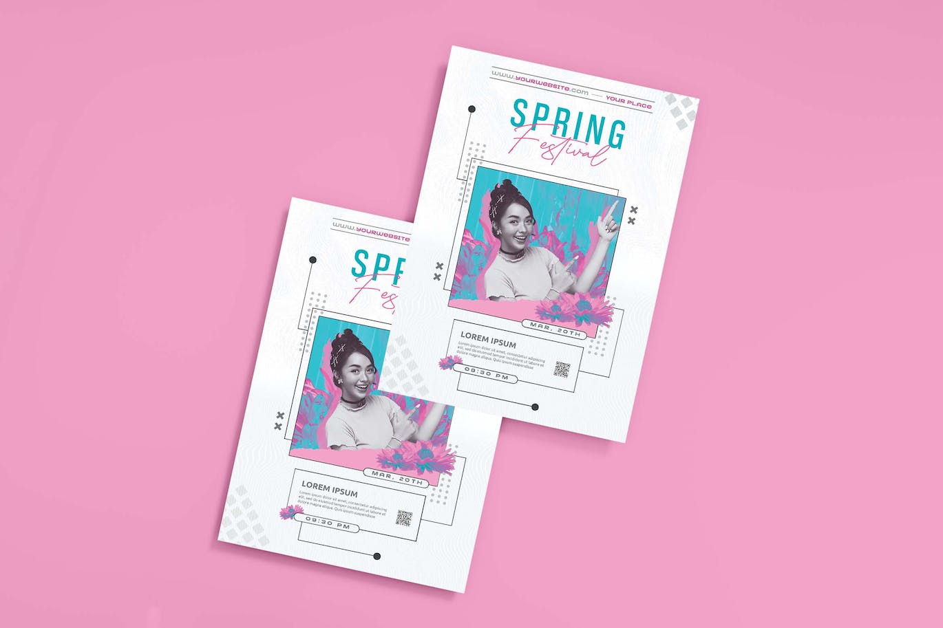 春节活动宣传单模板下载 Spring Festival Flyer 设计素材 sucaiwan.com
