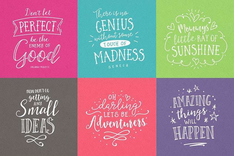 14款创意海报LOGO英文手写字体 设计素材 sucaiwan.com