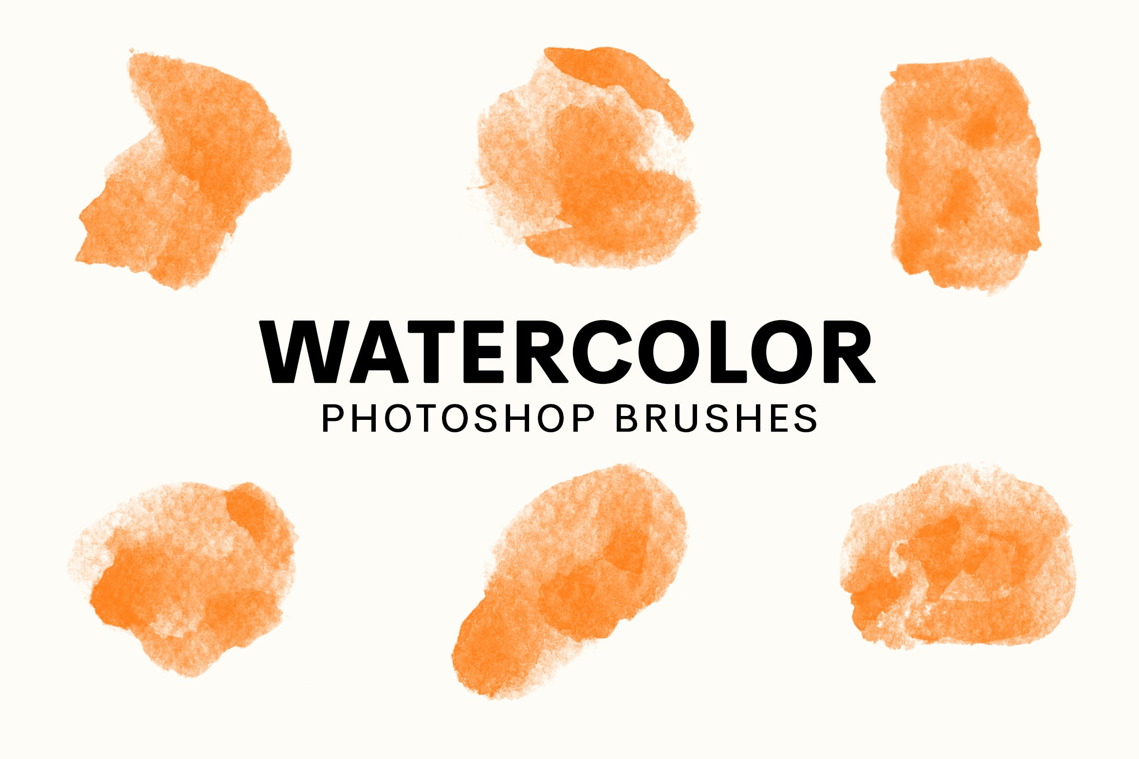 手工纹理水彩ps笔刷 Textured Watercolor Brushes 笔刷资源 sucaiwan.com