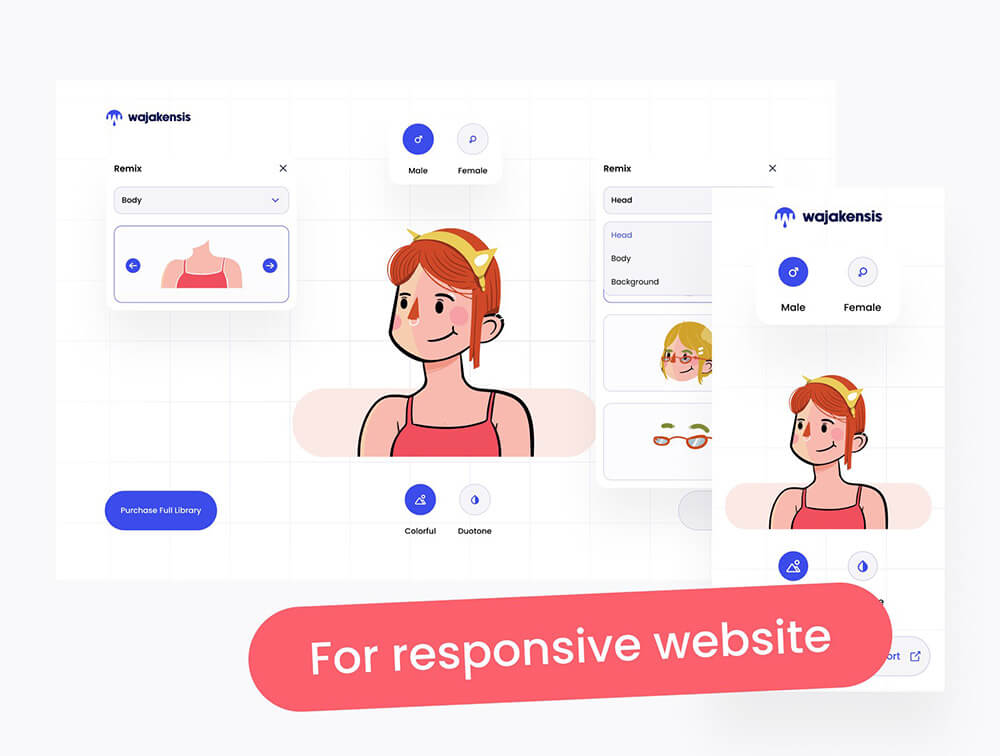 头像生成器制作工具包 APP UI sucaiwan.com