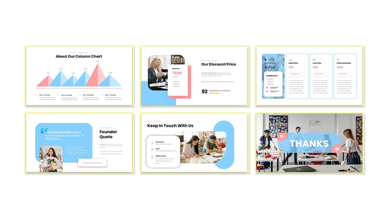 教育机构演示PPT幻灯片模板下载 Edexcel Education Presentation PowerPoint Template 幻灯图表 sucaiwan.com