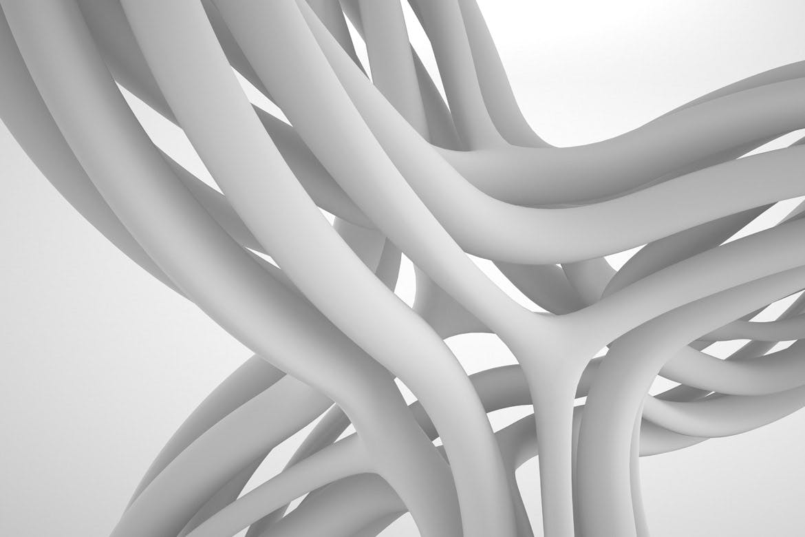 白色抽象生物形态背景素材v2 Biomorphic Backgrounds 2 图片素材 sucaiwan.com