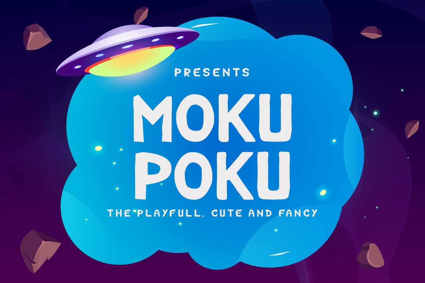 粗体风格无衬线字体素材 Mokupoku | Playful Font 设计素材 第1张-素材湾丨精选海外优质设计素材资源 粗体风格无衬线字体素材 Mokupoku | Playful Font 设计素材 sucaiwan.com
