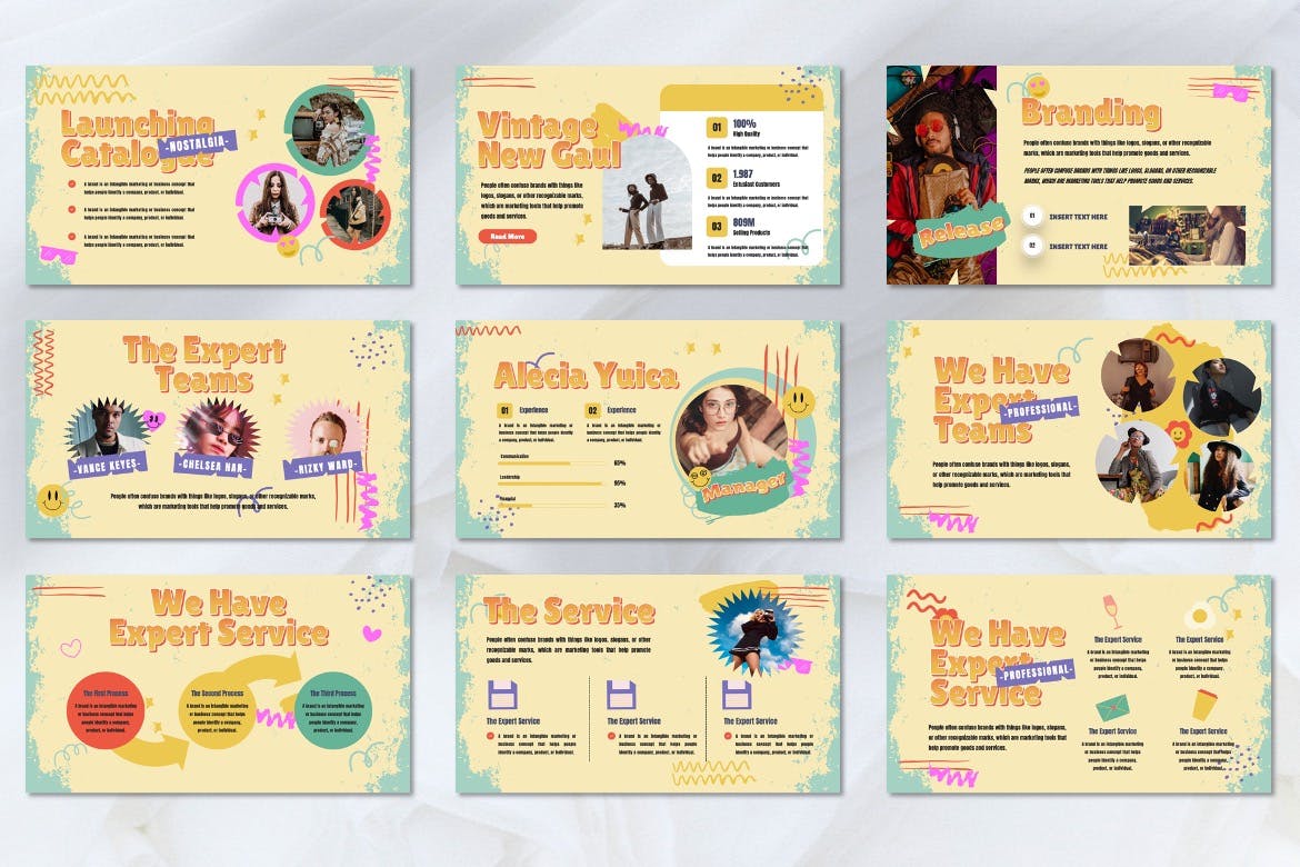 复古风格PPT幻灯片设计模板 Patronz – Retros Powerpoint Template 幻灯图表 sucaiwan.com