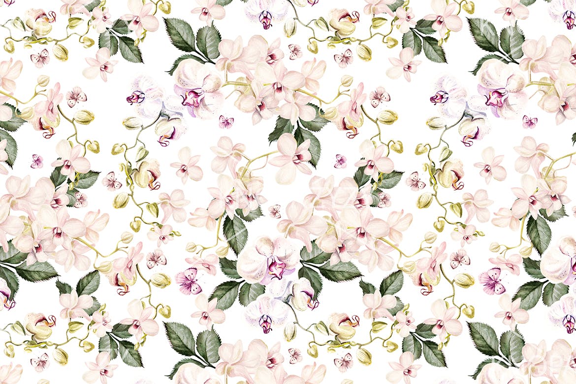 10个手绘水彩图案背景素材 10 Hand Drawn Watercolor Pattern 图片素材 sucaiwan.com