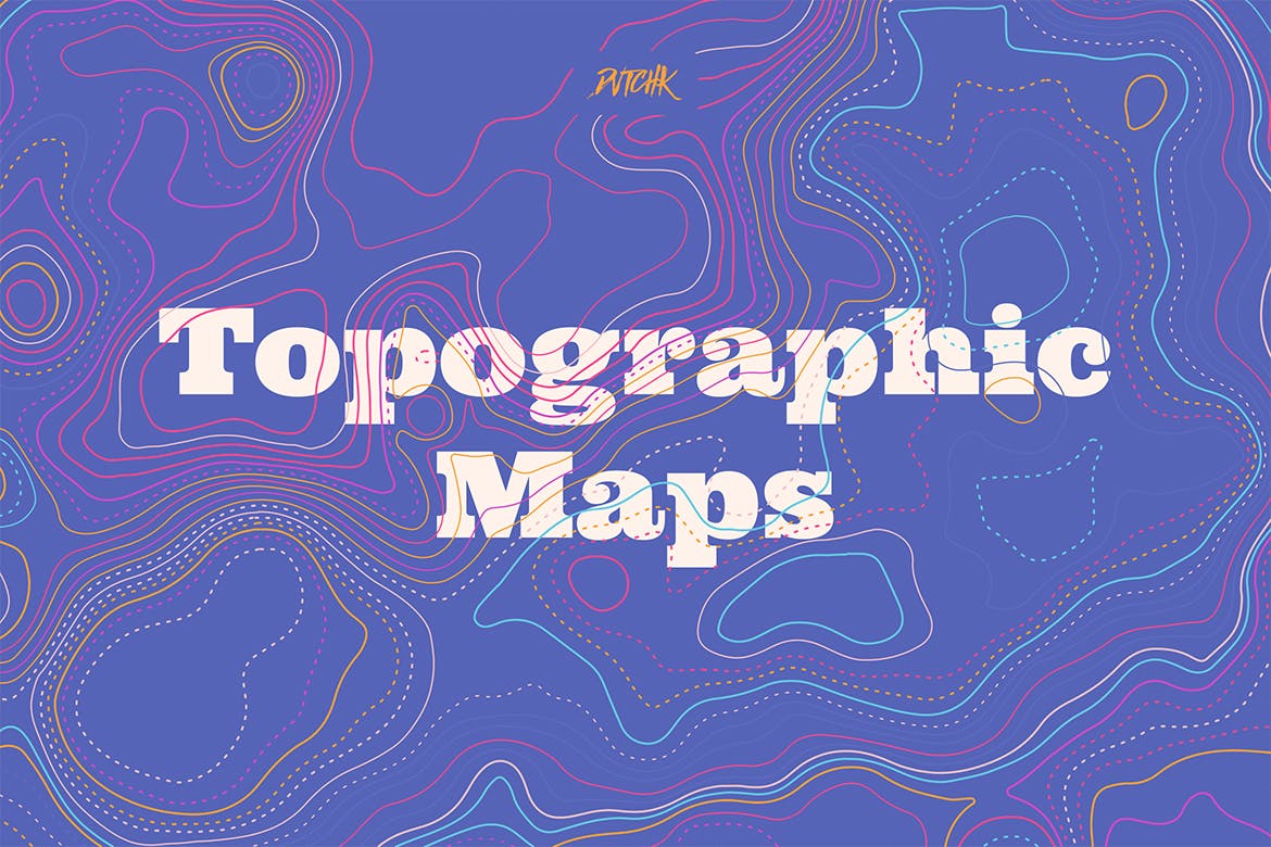 彩色矢量地形图背景 Topographic Maps 图片素材 sucaiwan.com