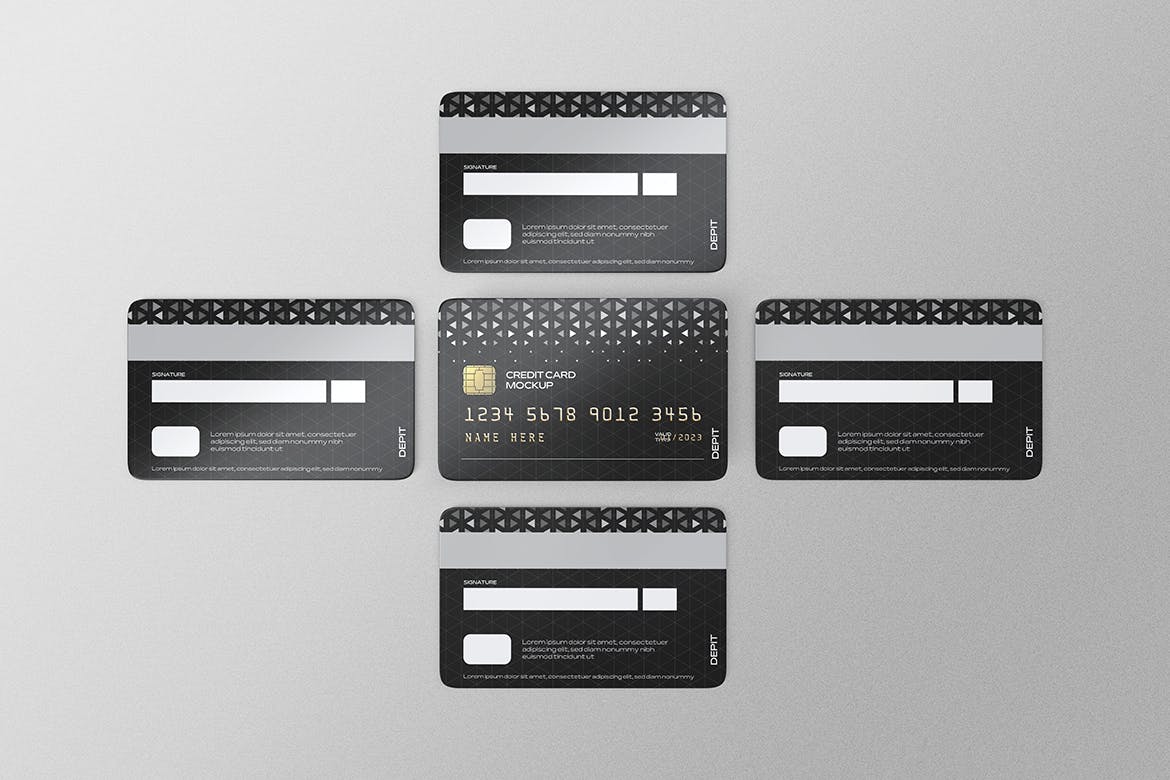 储蓄卡银行卡设计展示样机psd模板 Credit Card Mockups 样机素材 sucaiwan.com