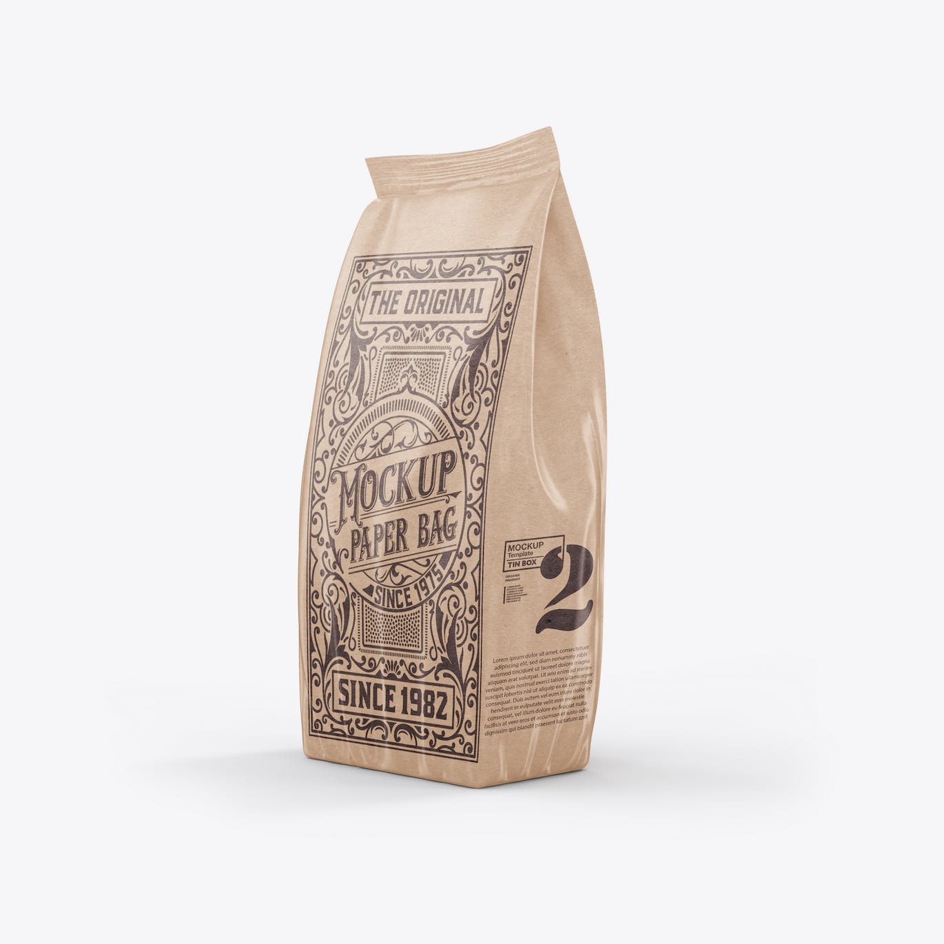牛皮纸食品袋设计样机图 Set Kraft Food Bag Mockup 样机素材 sucaiwan.com