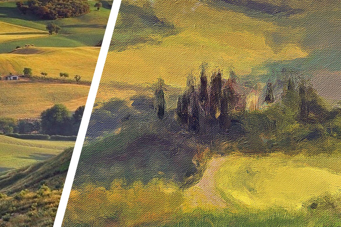 油漆绘画效果生成PS动作 IMPRESSION Painting Action for Photoshop 插件预设 sucaiwan.com