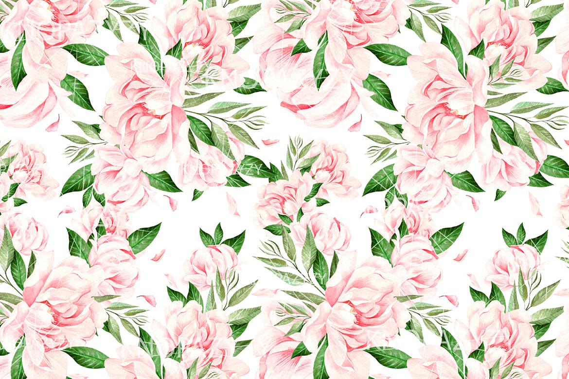 16个水彩多彩花朵图案素材 16 Watercolor Pattern 图片素材 sucaiwan.com