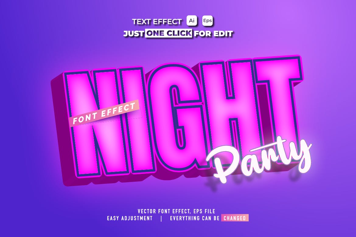 音乐派对矢量文本/文字效果样式素材v42 Text Effect Vol 42 插件预设 sucaiwan.com