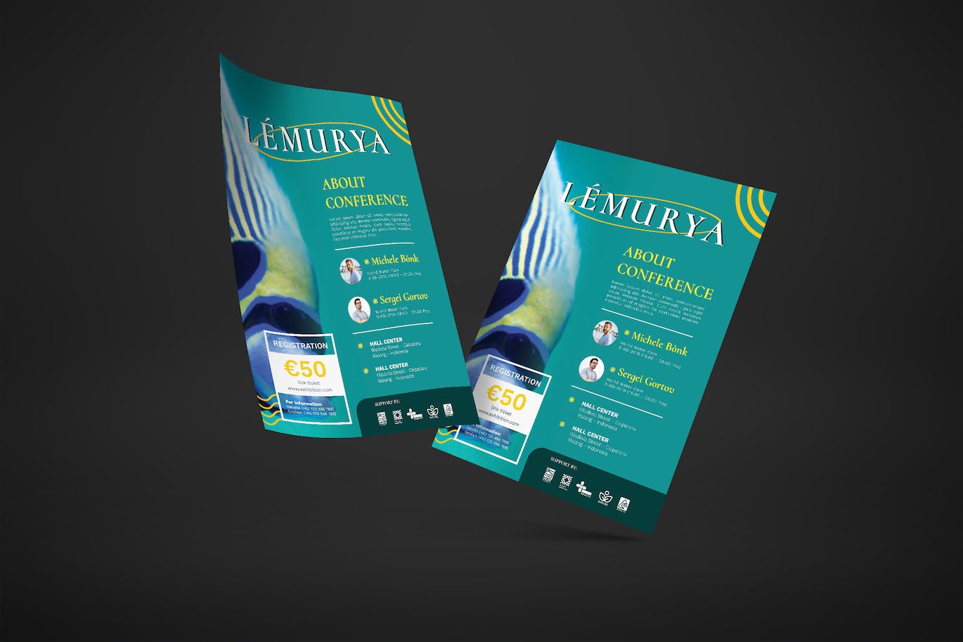 公司会议座谈会海报设计 Conference – Flyer Design 设计素材 sucaiwan.com