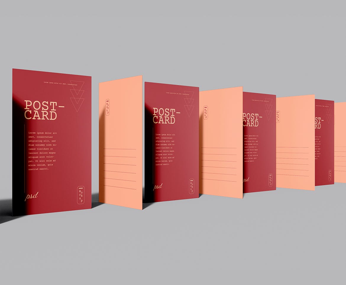 站立效果名片展示样机psd模板 Business Cards Mockup 样机素材 sucaiwan.com