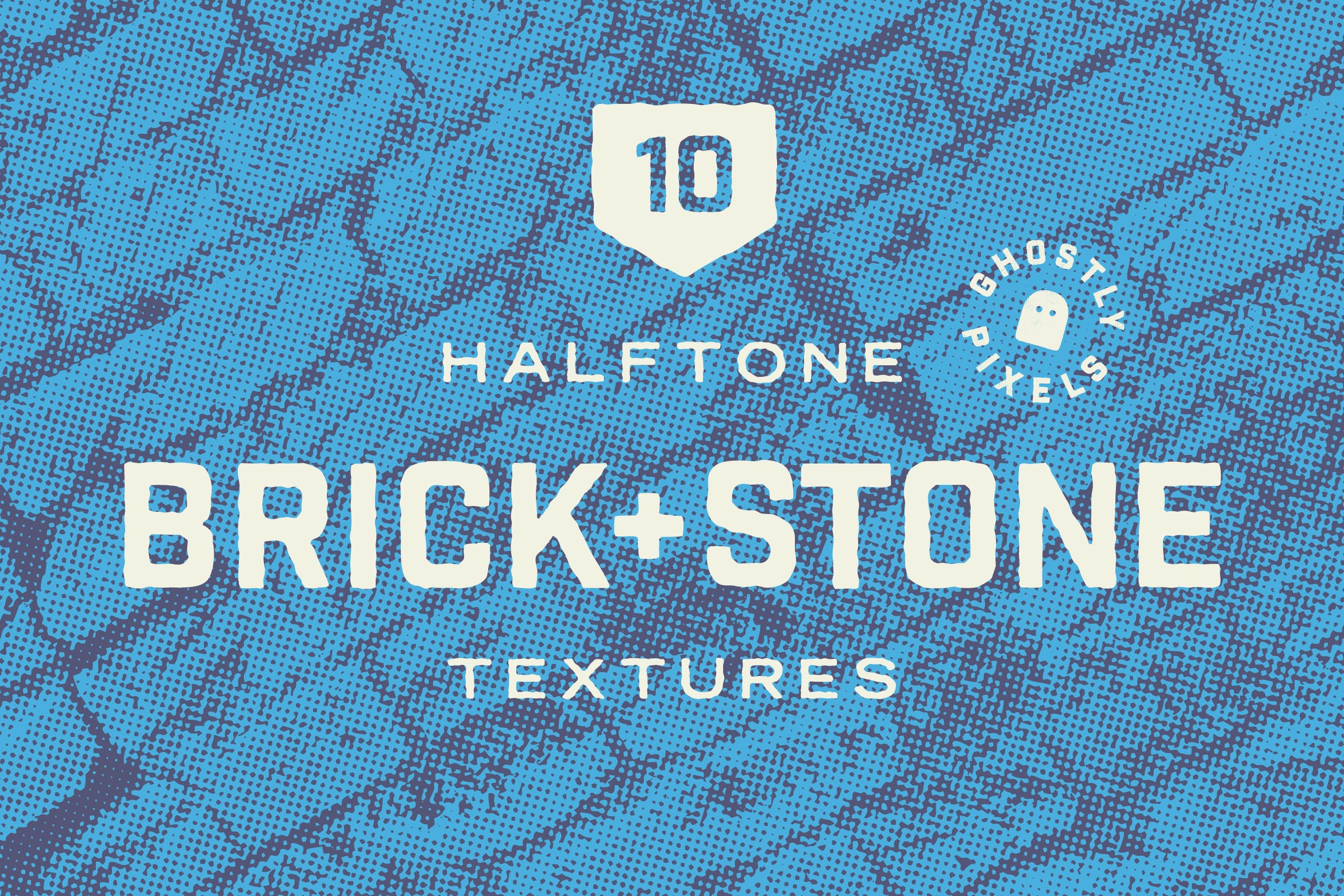 半色调砖墙&石墙纹理 Halftone Brick & Stone Wall Textures 图片素材 sucaiwan.com
