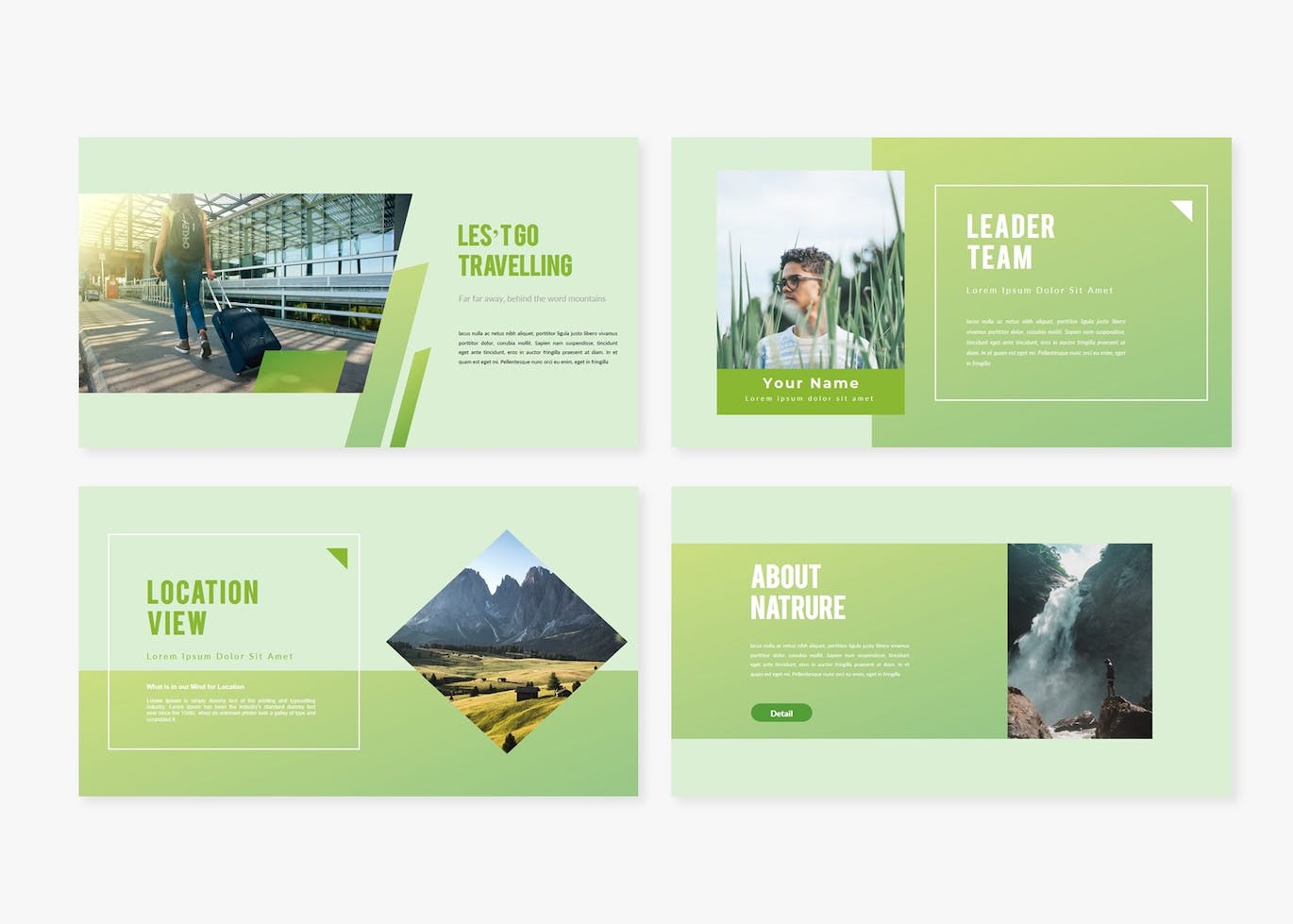 自然创意演示文稿PPT模板 Natural Creative PowerPoint 幻灯图表 sucaiwan.com