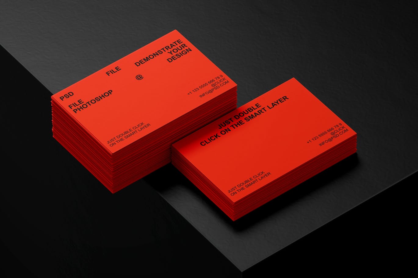 堆叠艺术名片效果图样机psd模板 Business Card Mockup 样机素材 sucaiwan.com