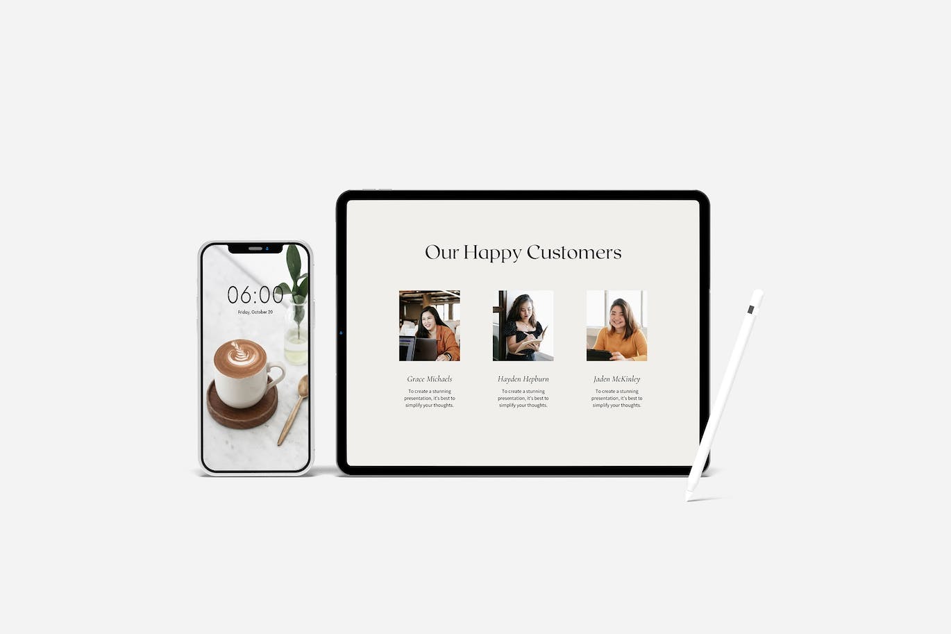 苹果手机和平板电脑样机 Phone And Tablet Mockup 样机素材 sucaiwan.com