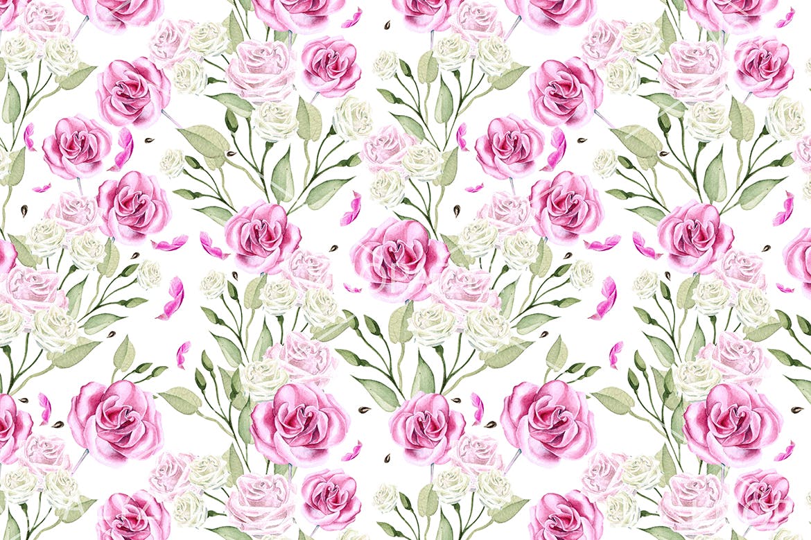 10个手绘水彩图案背景素材 10 Hand Drawn Watercolor Pattern 图片素材 sucaiwan.com