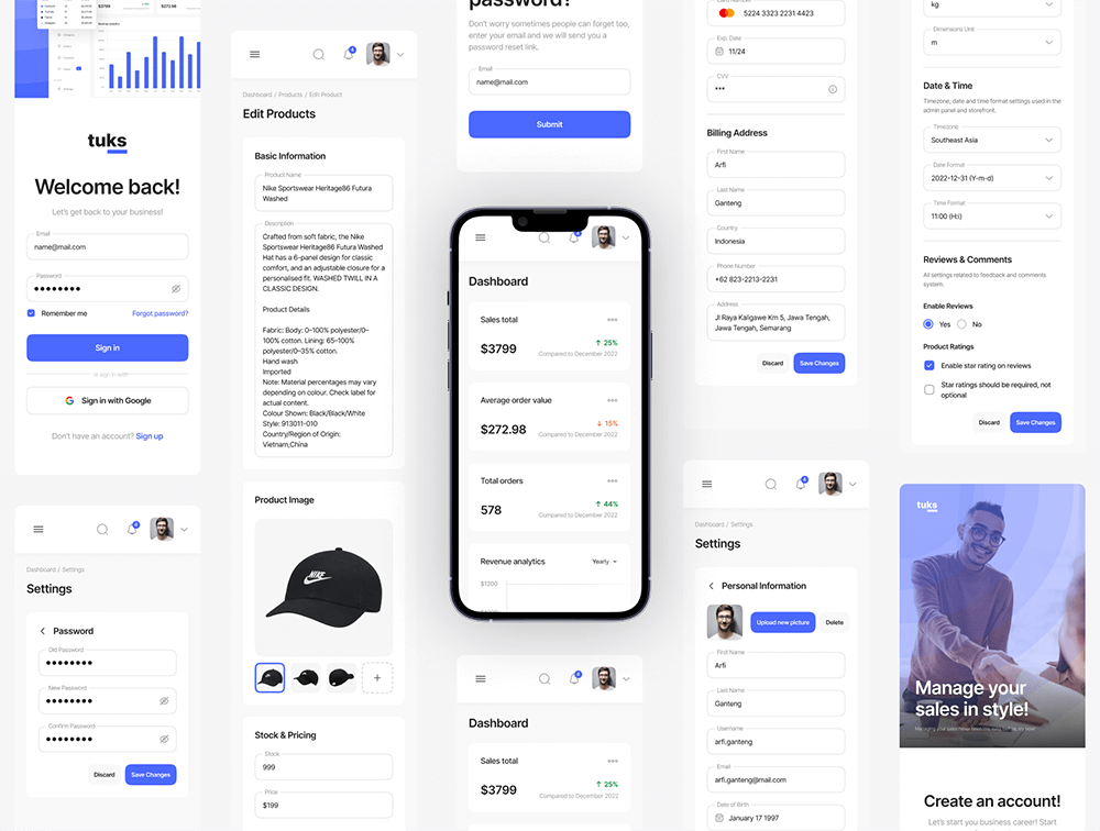 电子商务仪表盘UI套件 APP UI sucaiwan.com