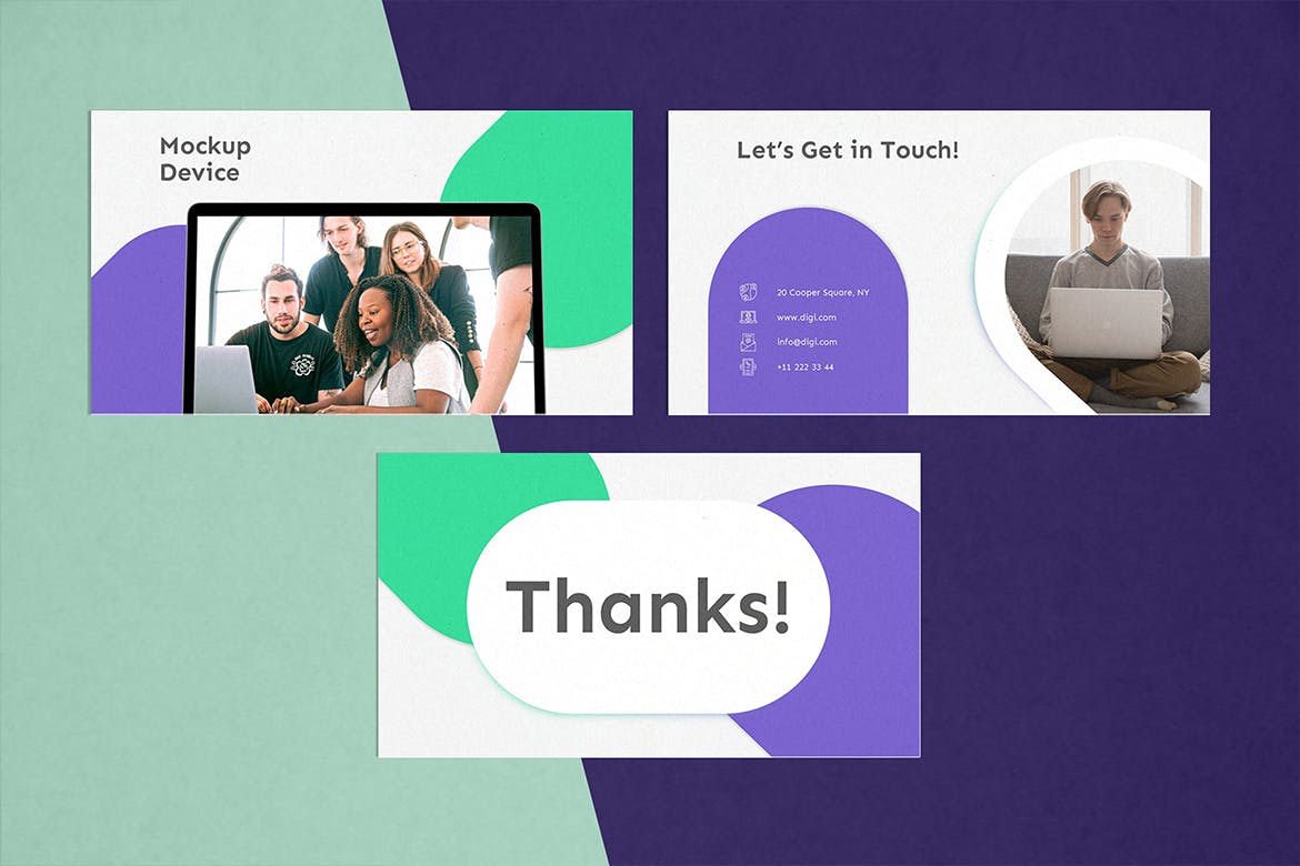 数字营销机构Powerpoint幻灯片模板 Digital Marketing PowerPoint Presentation Template 幻灯图表 sucaiwan.com