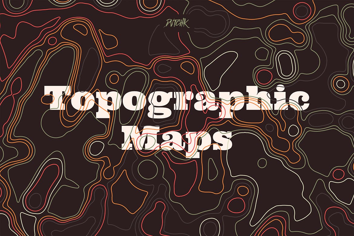 彩色矢量地形图背景 Topographic Maps 图片素材 sucaiwan.com
