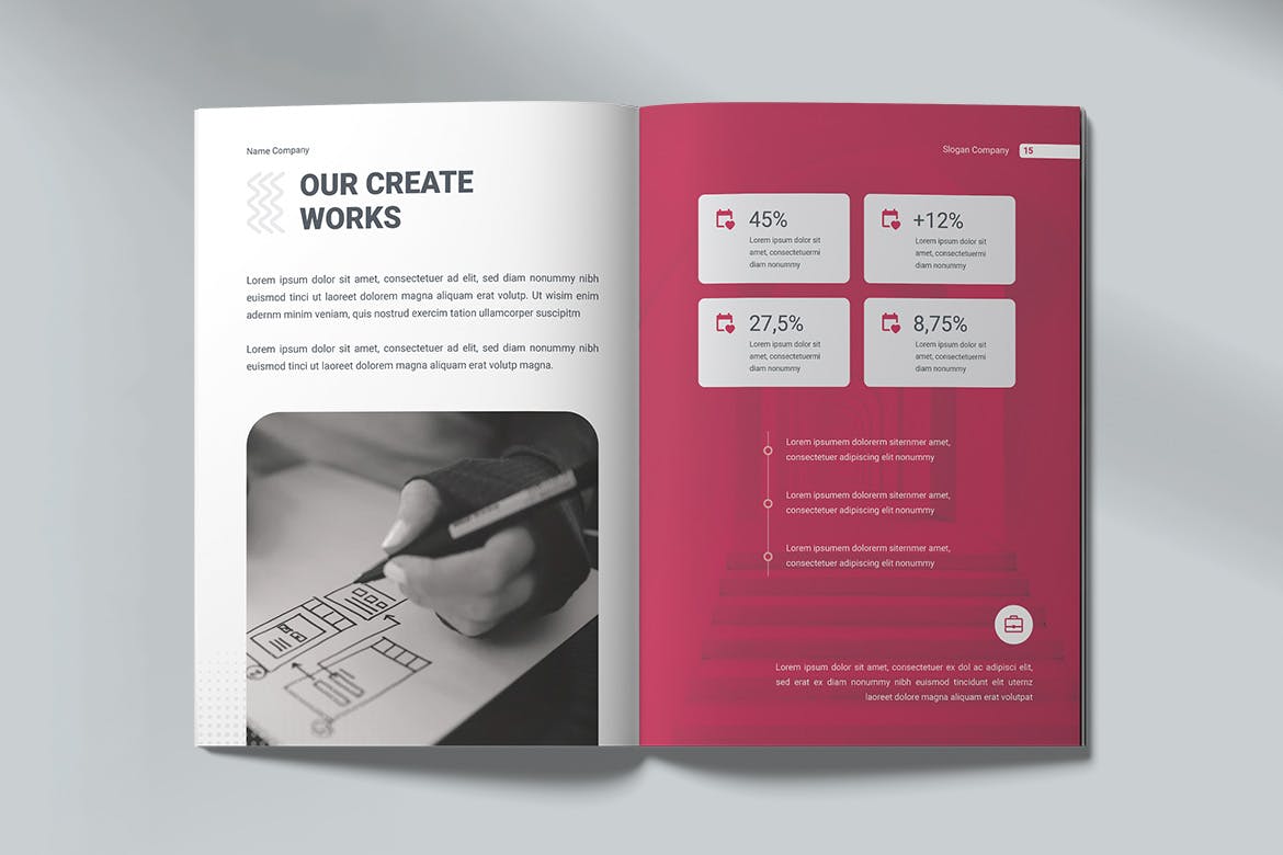 公司简介宣传杂志模板 Company Profile 幻灯图表 sucaiwan.com