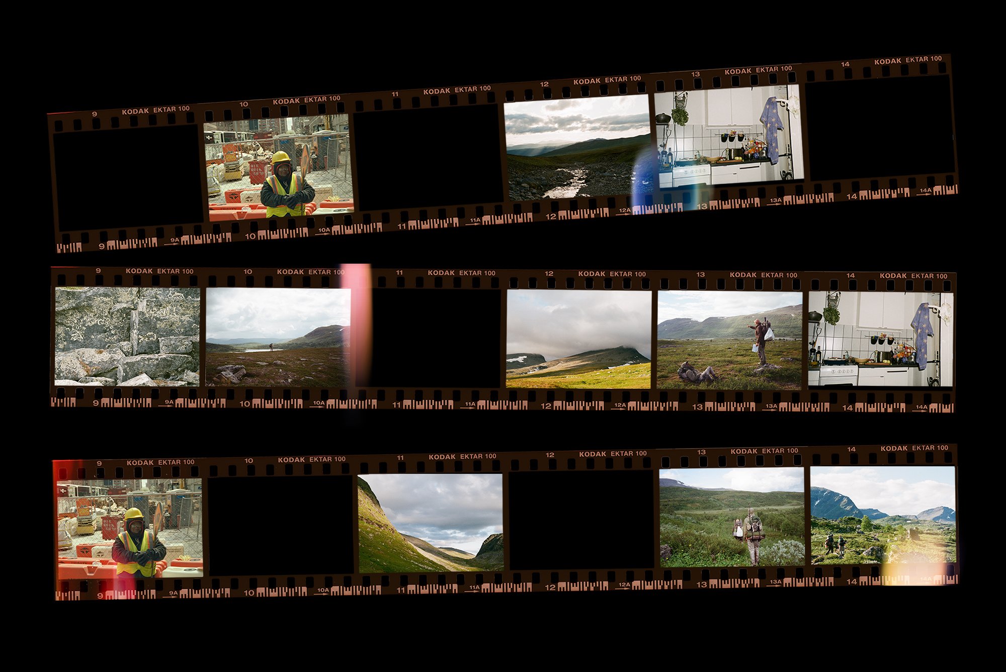 新潮柯达复古做旧胶片胶卷边框图层叠加PSD样机PNG透明包和贴纸 样机素材 sucaiwan.com