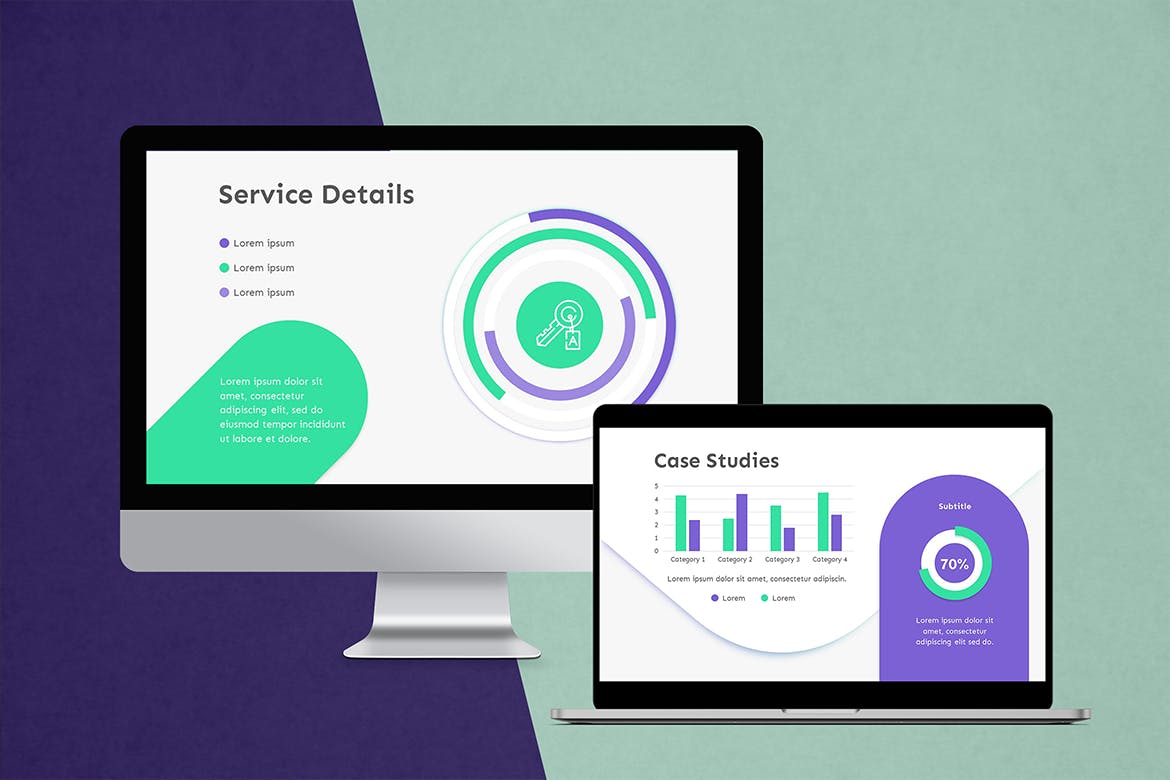 数字营销机构Powerpoint幻灯片模板 Digital Marketing PowerPoint Presentation Template 幻灯图表 sucaiwan.com