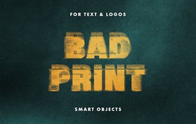 打印错误PS照片效果模板 Bad Print Photoshop Effect