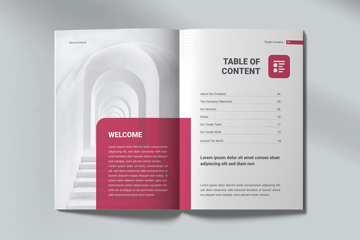 公司简介宣传杂志模板 Company Profile 幻灯图表 sucaiwan.com