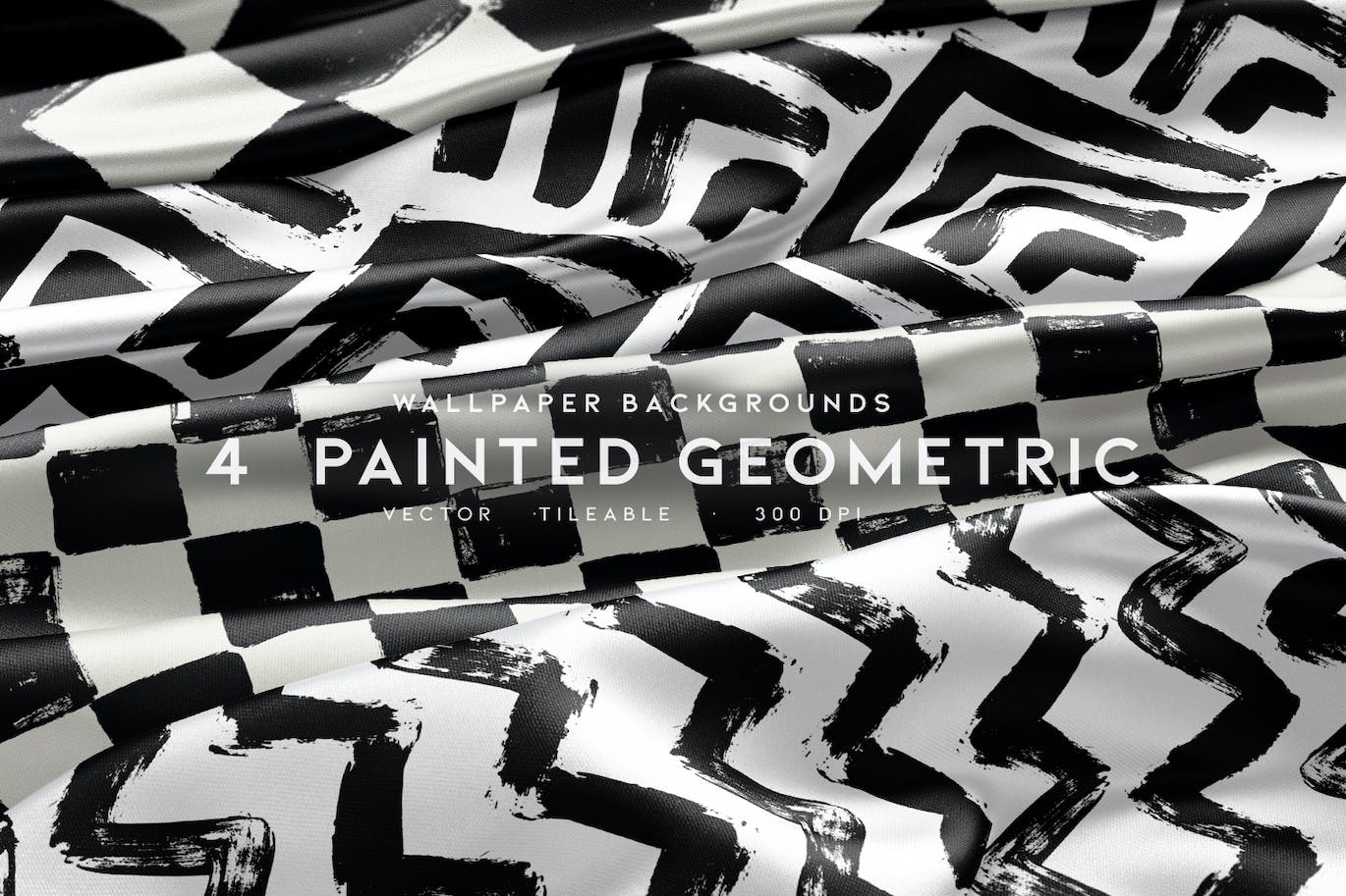 4个油漆相间几何图案 4 Painted Geometric Patterns 图片素材 sucaiwan.com