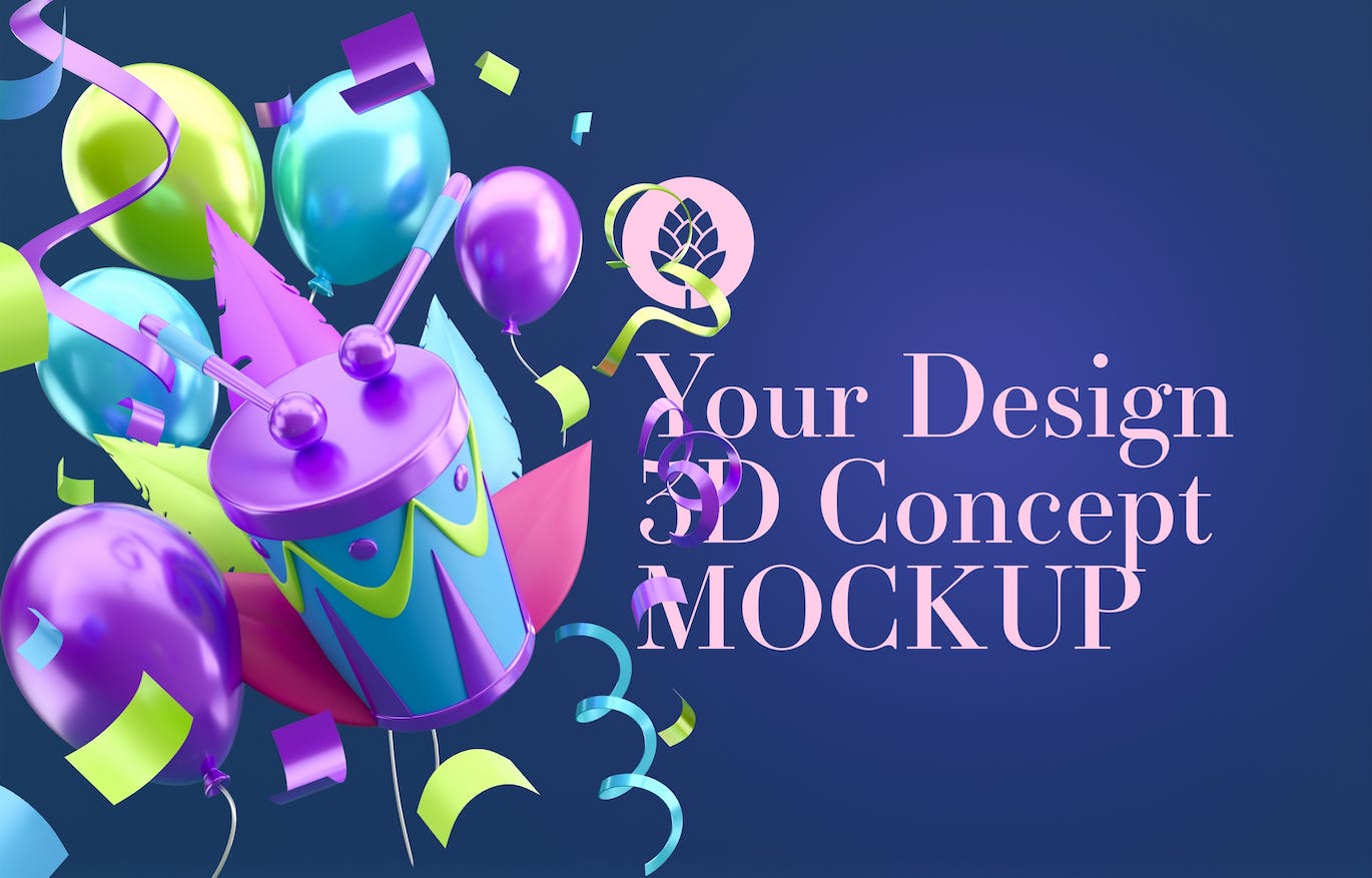 狂欢节嘉年华框架样机图psd素材 Set Carnival Mockup 样机素材 sucaiwan.com