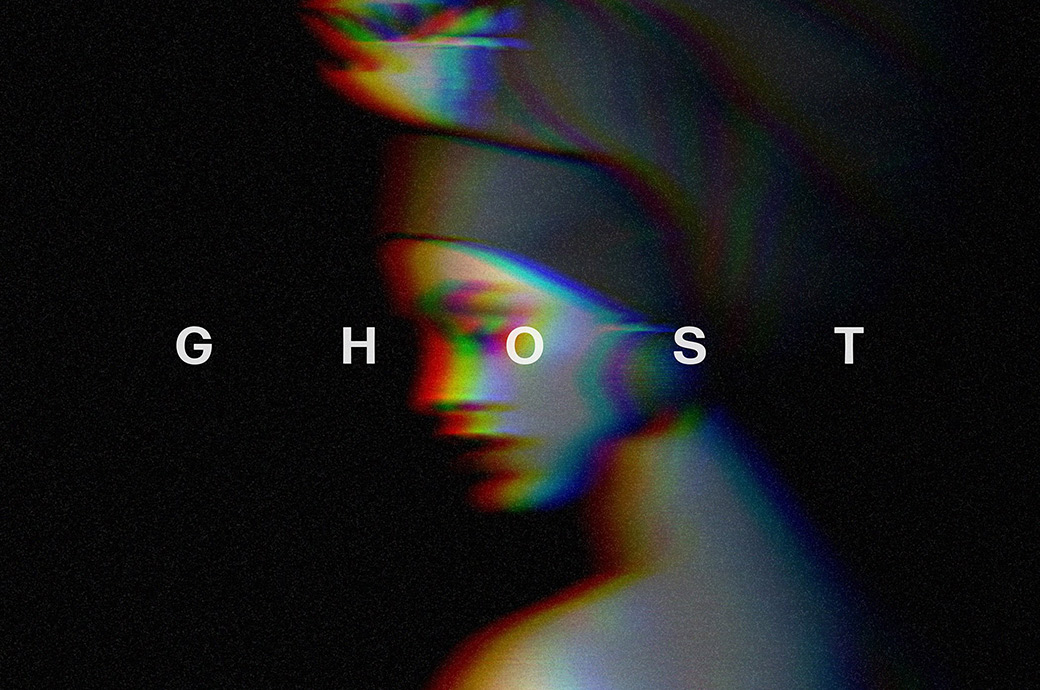 迷幻风梦境朦胧感故障颜色赛博朋克氛围PSD样机模板 样机素材 sucaiwan.com