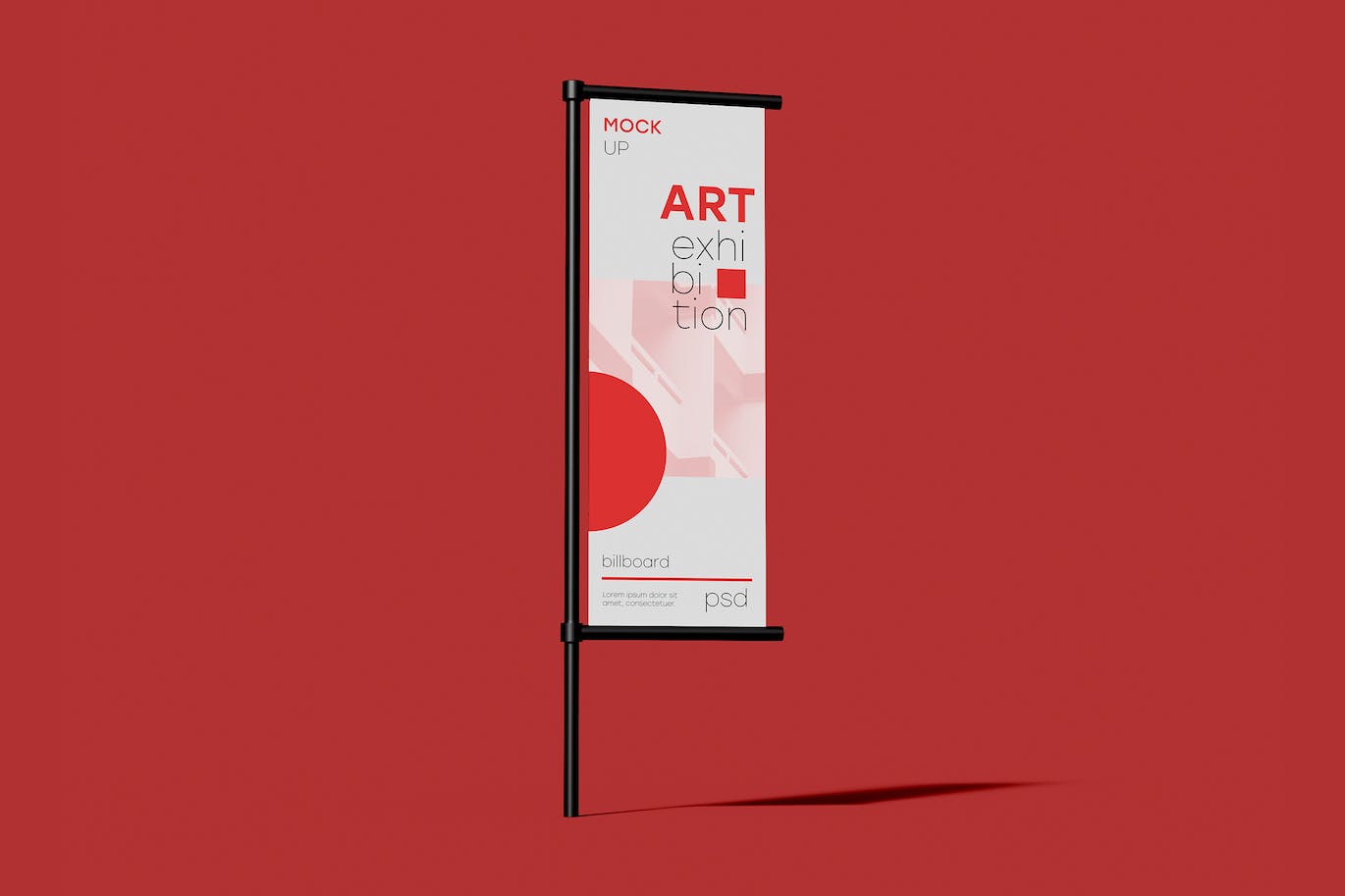 铁架旗帜广告牌样机psd模板 Billboard Mockup 样机素材 sucaiwan.com