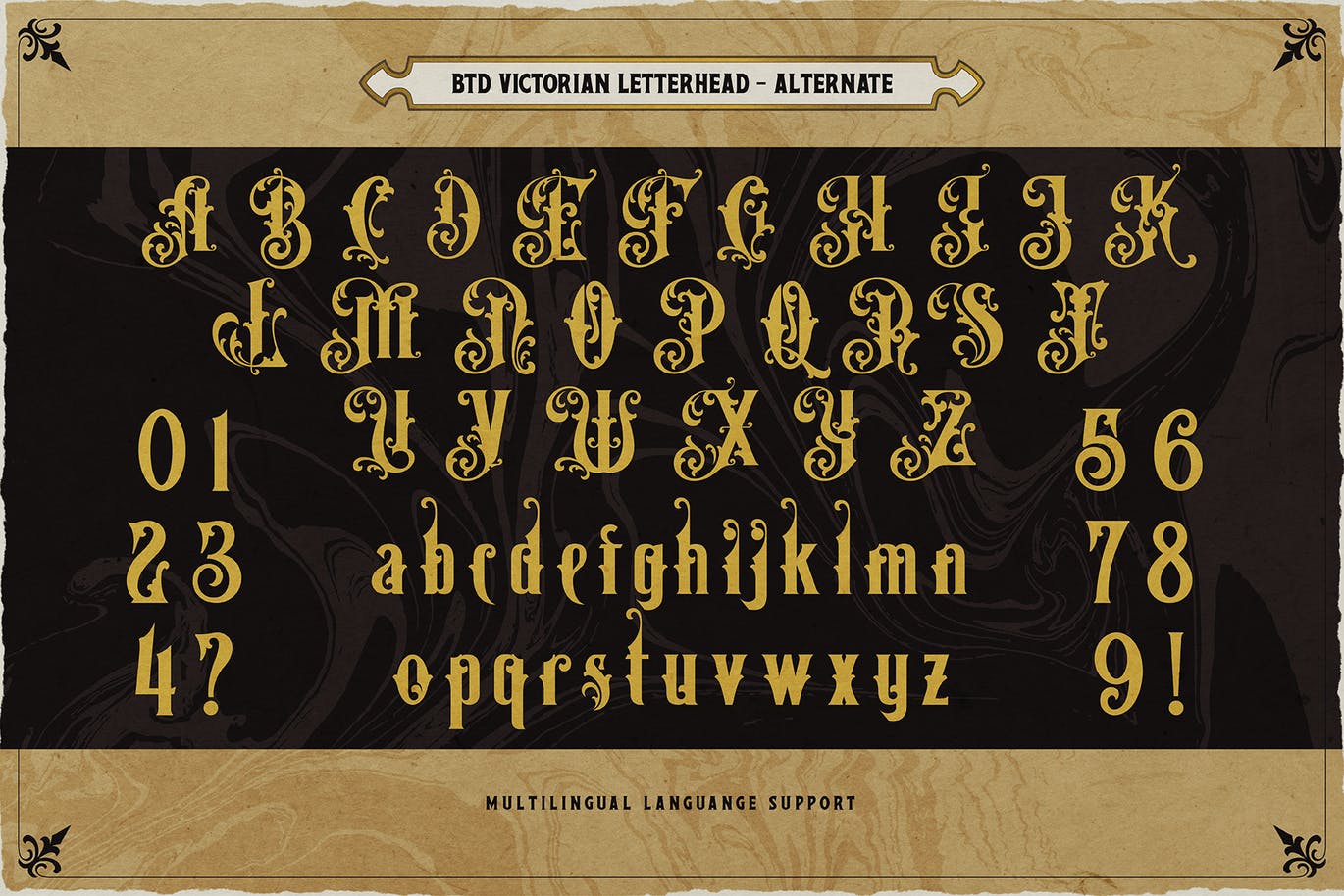 复古维多利亚版式设计衬线字体素材 Victorian Letterhead 设计素材 sucaiwan.com