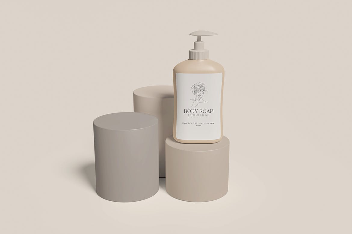 按压皂液器包装设计样机 Soap Dispenser Mockup 样机素材 sucaiwan.com