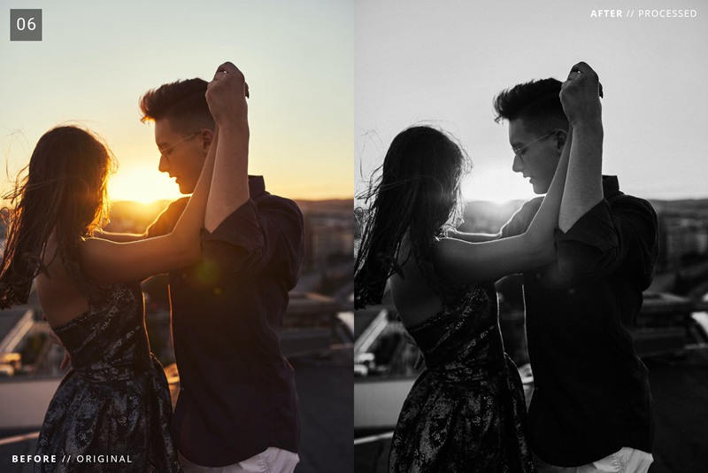 7个深沉丰富人像肖像街拍黑白BW Lightroom预设 插件预设 sucaiwan.com