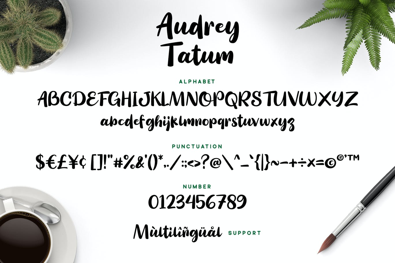 服装设计连字字体素材 Audrey Tatum – Playful Font 设计素材 sucaiwan.com