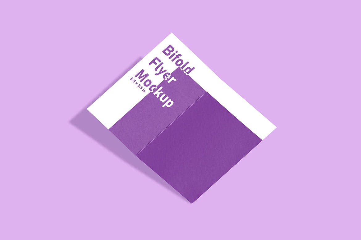 双折页产品传单设计样机图 Bifold Flyer Mockup 样机素材 sucaiwan.com