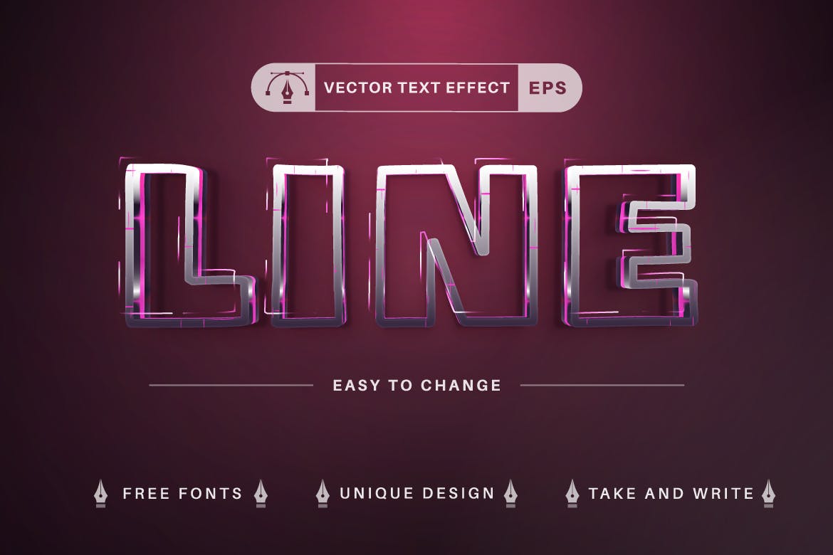 10种金属矢量文字效果字体样式 Set 10 Metal Editable Text Effects, Font Styles 插件预设 sucaiwan.com