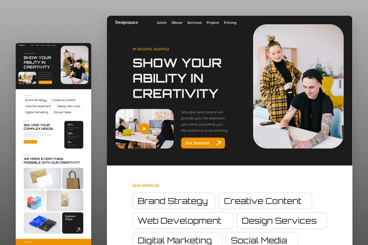 利基营销活动网站着陆页设计模板 Landing Page Design Template APP UI sucaiwan.com