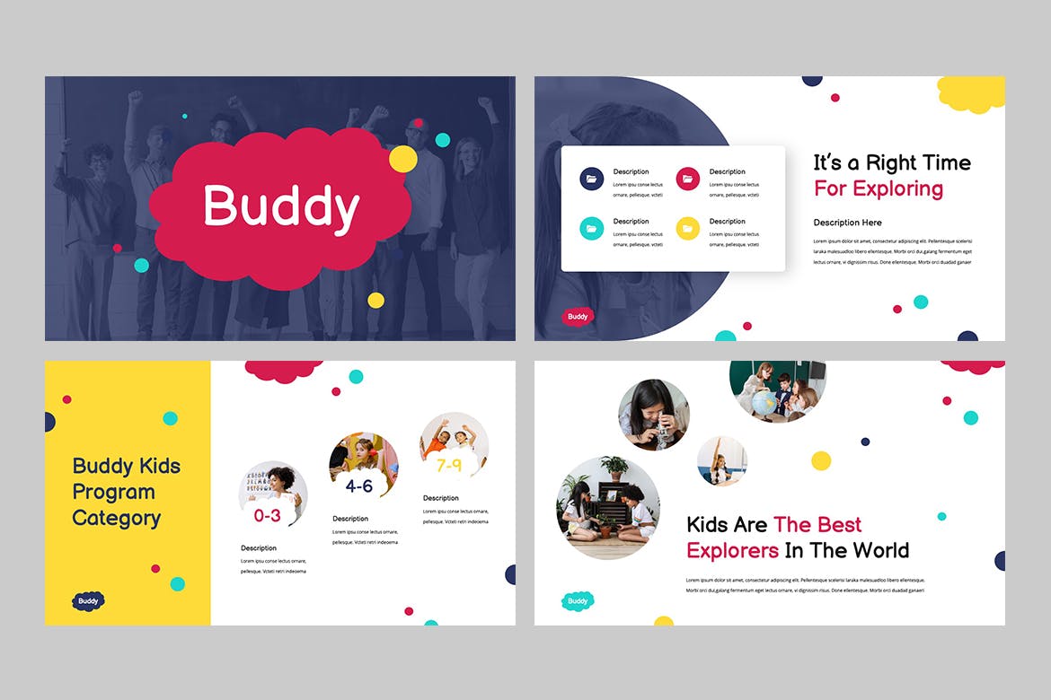 儿童教育演示文稿Keynote模板 Education Kids Keynote 幻灯图表 sucaiwan.com