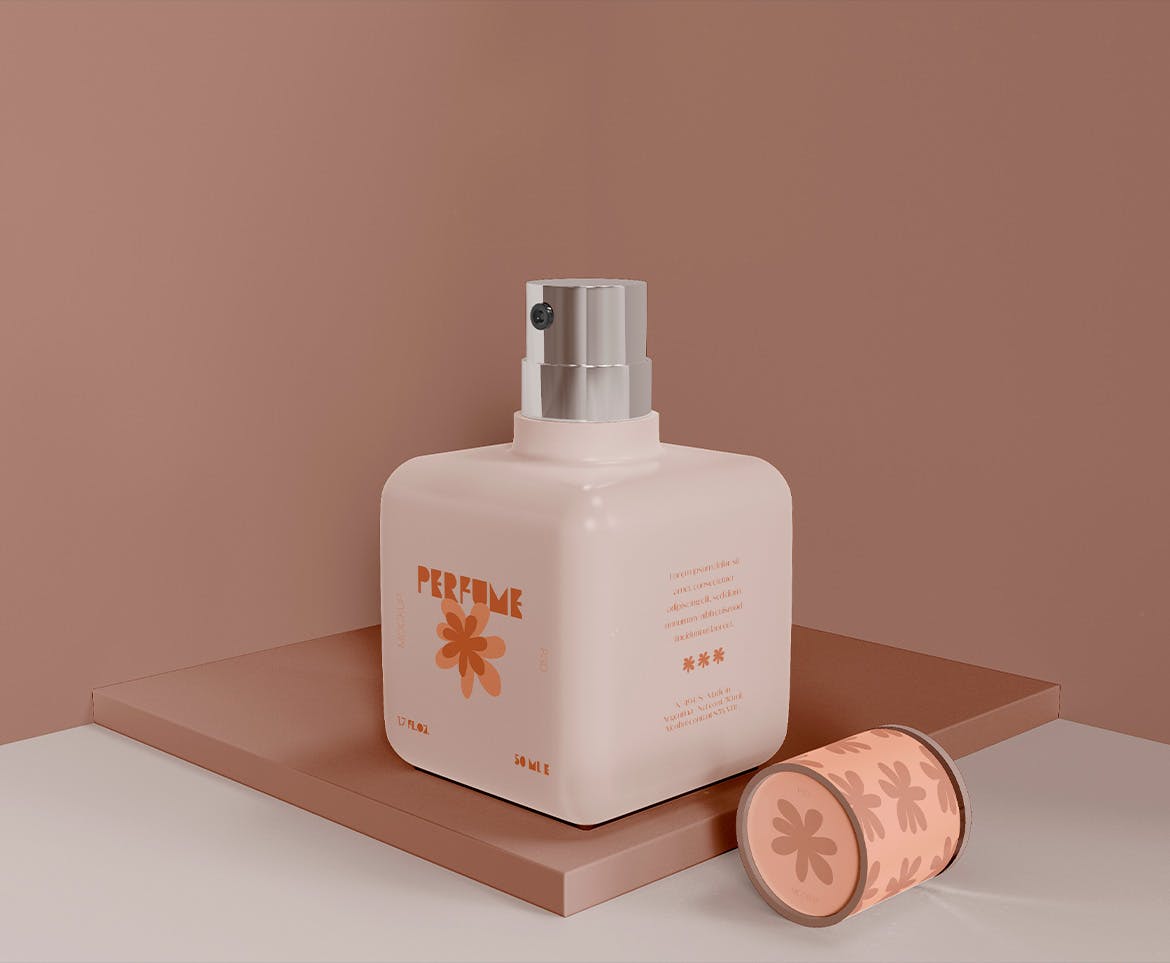 香水瓶品牌包装展示样机psd模板v4 Perfume Bottle Mockup 样机素材 sucaiwan.com