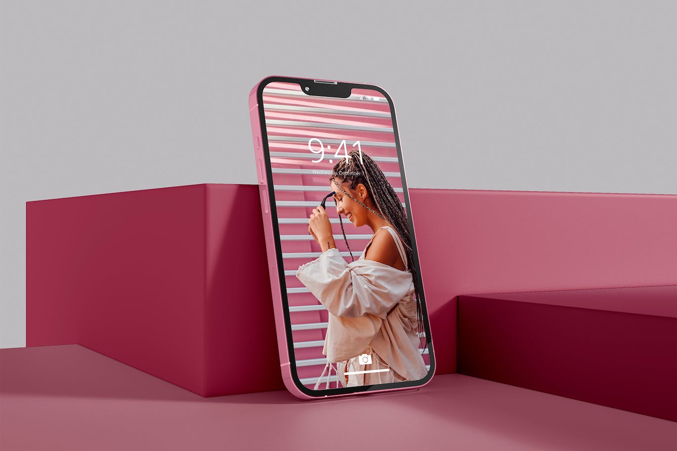 简约场景苹果iPhone手机样机psd模板v4 Smartphone Mockup 样机素材 sucaiwan.com