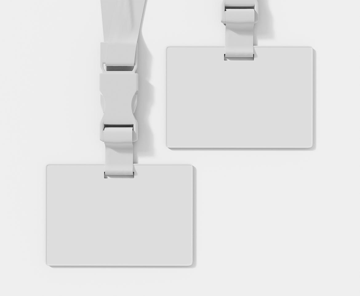 员工厂牌工作证样机psd模板 ID Cards Mockup 样机素材 sucaiwan.com