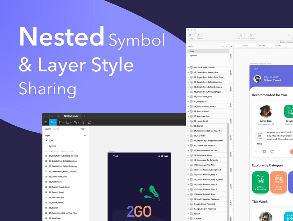 社交交友应用程序UI套件 APP UI sucaiwan.com