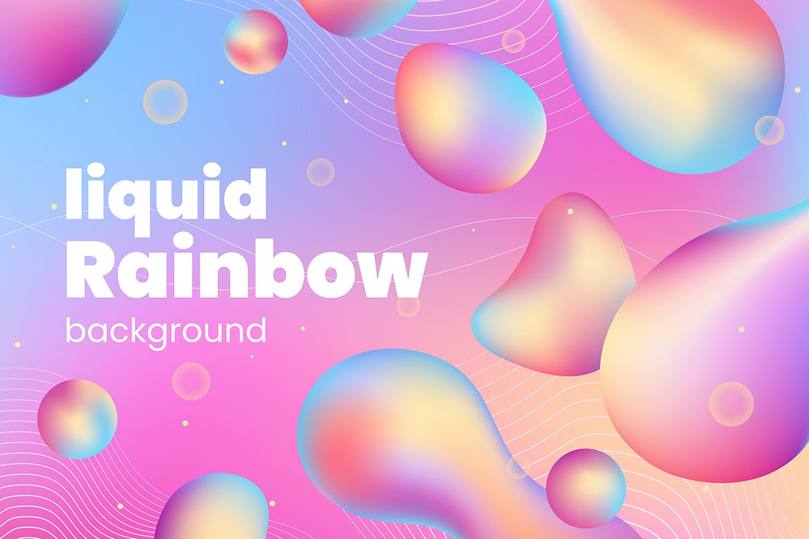 液体渐变彩虹背景素材 Liquid Rainbow Background 图片素材 sucaiwan.com