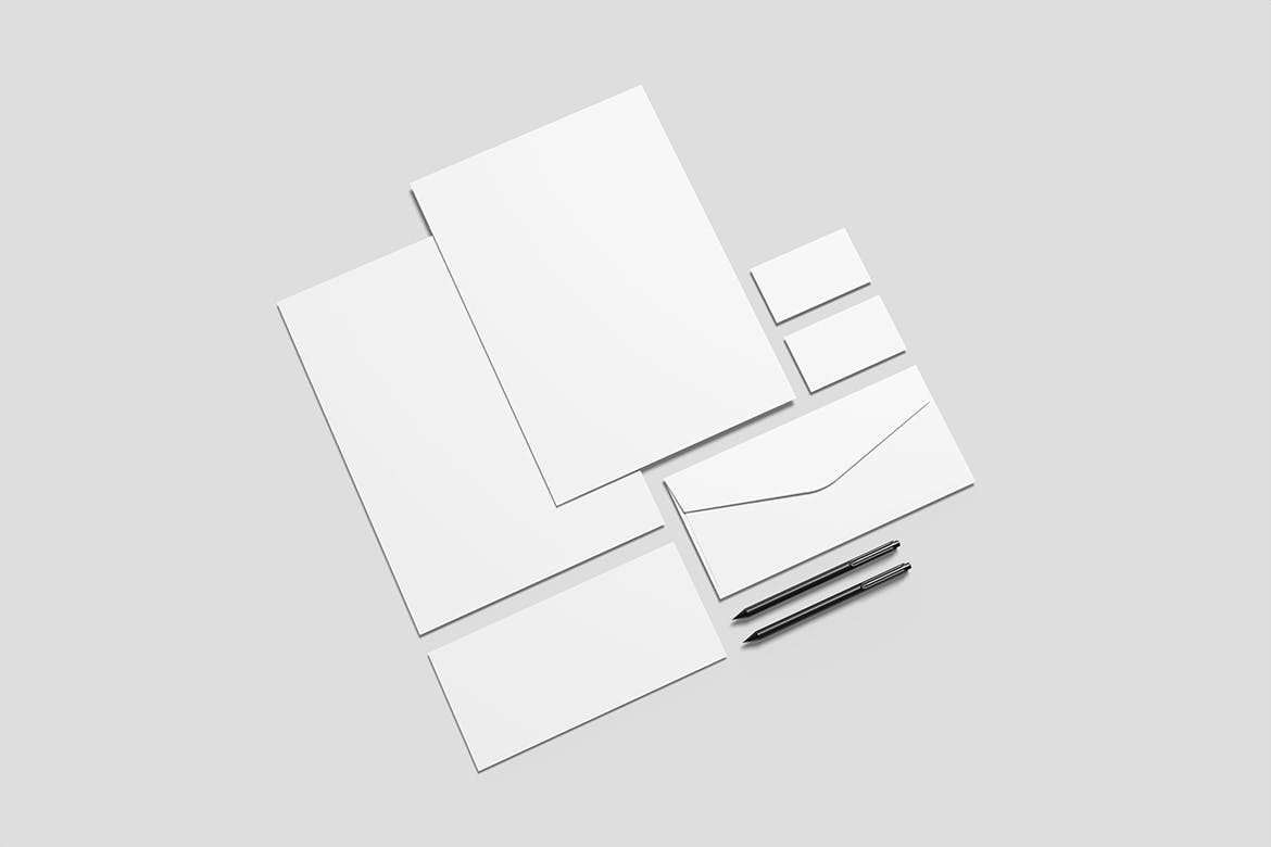 企业品牌文具VI设计样机图psd模板v2 Stationery Mockup 样机素材 sucaiwan.com